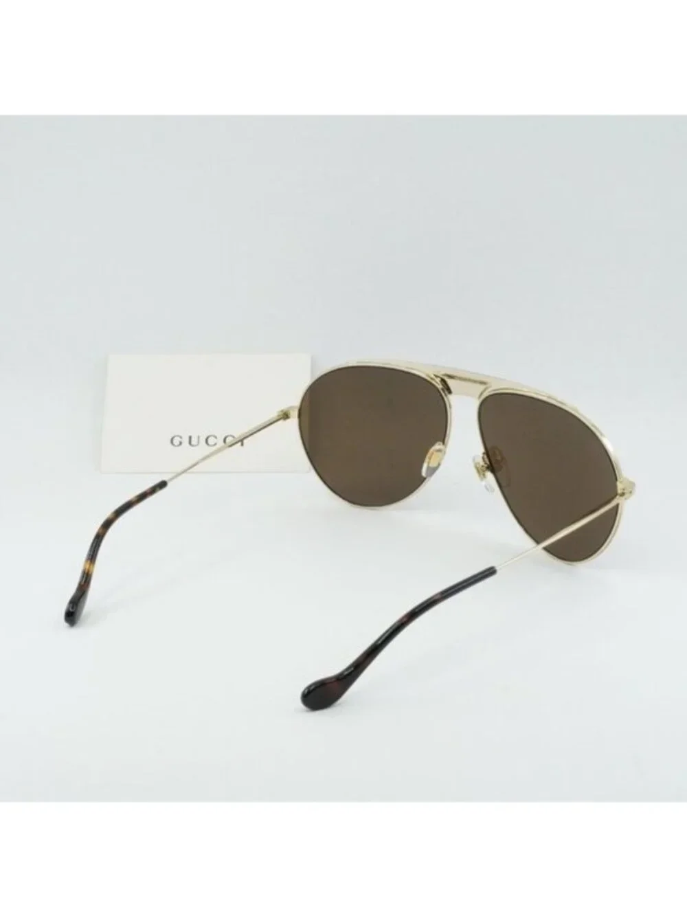 Gucci GG0908S 001 Aviator Sunglasses – Gold/Brown